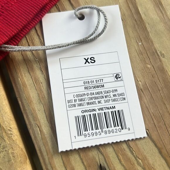 NWT A New Day Size XS Red Mock Neck Half Sleeve Ribbed Top Shirt Turtleneck - Picture 4 of 7